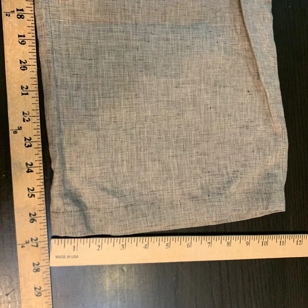 Banana Republic Ryan Fit Wide Leg Linen Pants Taupe Tie Waist Trousers Womens 4